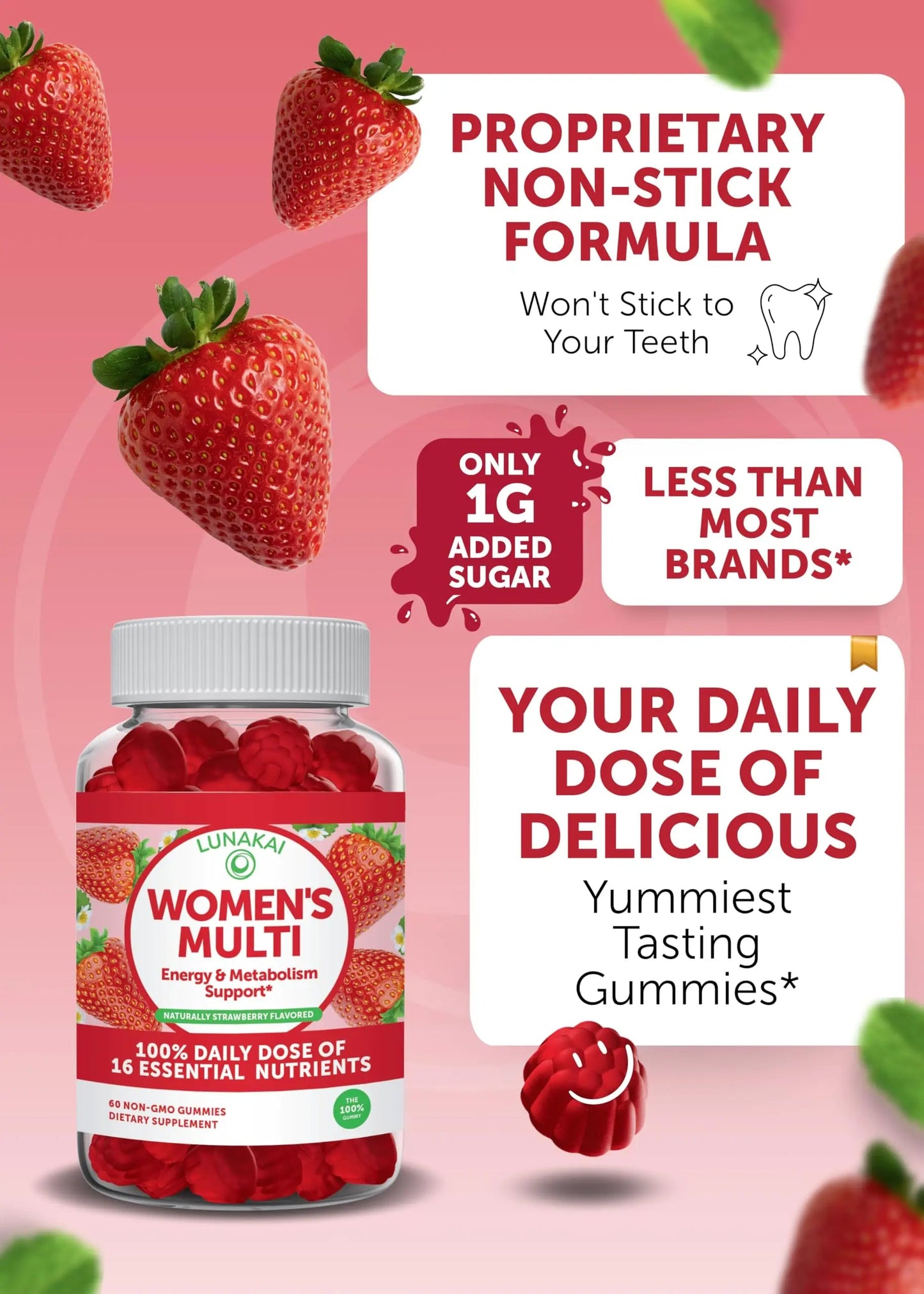 Lunakai Collagen and Women's Multivitamin Gummies Bundle - Non-GMO Anti Aging Supplements with Biotin, Zinc, Vitamin C and E LunakaiBuy Supplements Australia