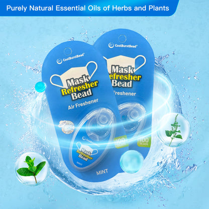 CoolBurstBead Face Mask Refresher, Long-Lasting & Strong Refreshing Fragrance, 4-Pack CoolBurstBeadBuy Supplements Australia