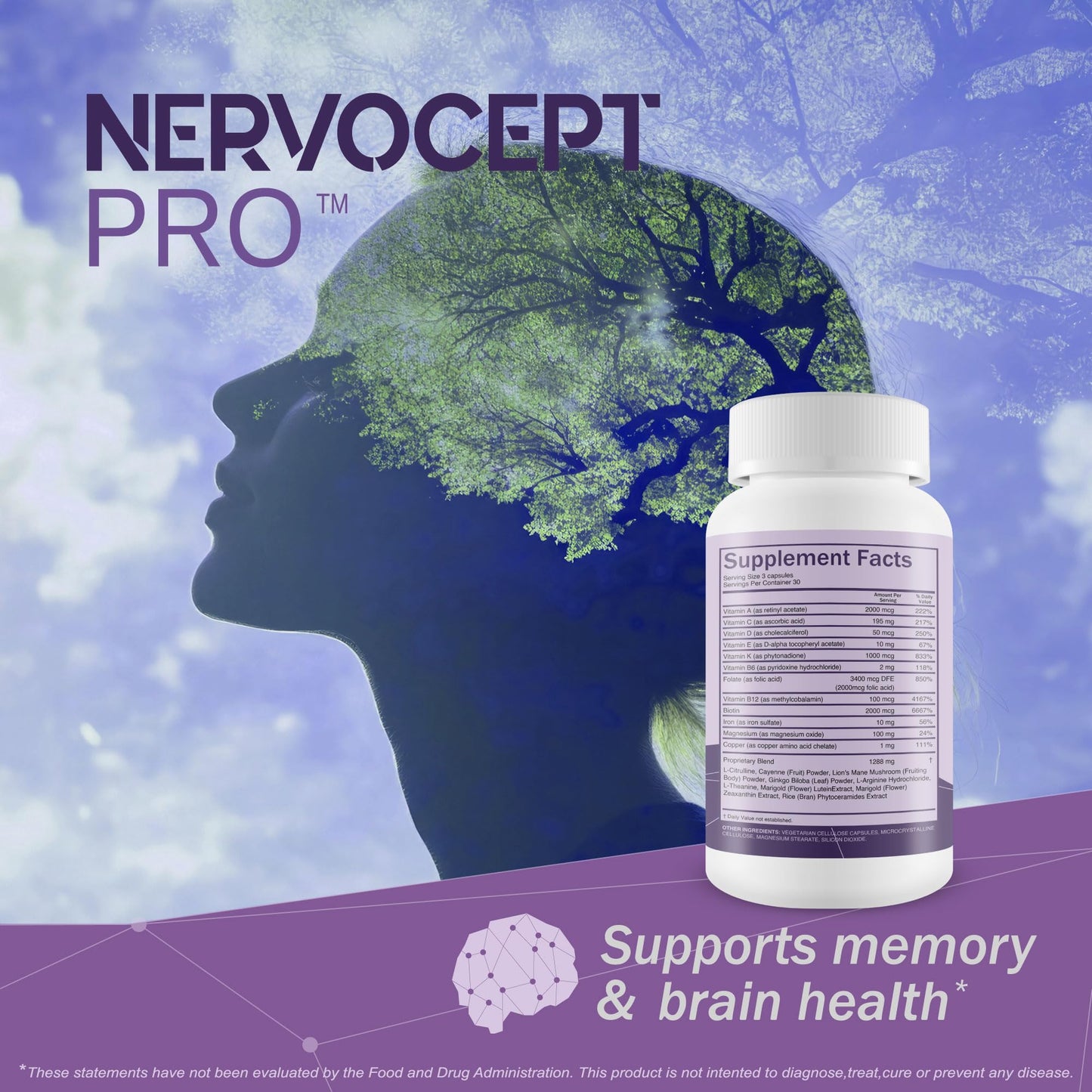 Nervocept Pro - Our Best Nerve Support Capsules - Lions Mane, Magnesium, Vitamin B For Nerve Repair - Vitamin D for Nerves - Lions Mane Memory & Nerve Support - Vitamin B12 Nerve Support True You HealthBuy Supplements Australia