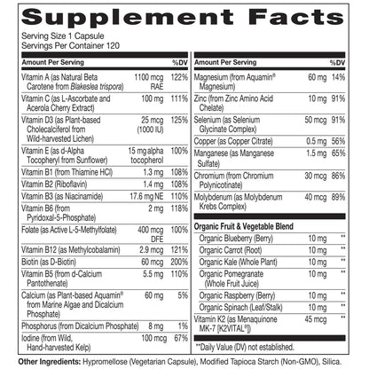 NATURELO One Daily Multivitamin for Men 50+, 120 Capsules One Daily Multivitamin for Women 50+ (Iron Free), 120 Capsules - 4 Month Supply Bundle NATURELO