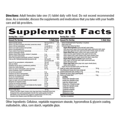 Country Life Women’s Core 1 Daily Multivitamin with Iron, Cranberry, Probiotics, and Digestive Enzymes-Certified Gluten-Free Formula for Energy, Immune Support and Complete Digestive Health,60 Tablets Country LifeBuy Supplements Australia
