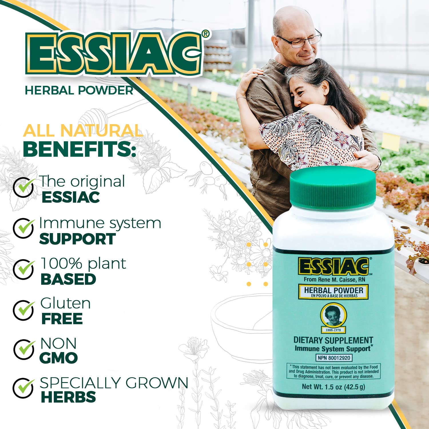 Essiac PowderESSIAC Original Herbal Tea Powder – 1.5 oz Bottle | Powerful Antioxidant Blend to Help Promote Overall Health & Well-Being | Original Formula from 1922 (1) EssiacBuy Supplements Australia