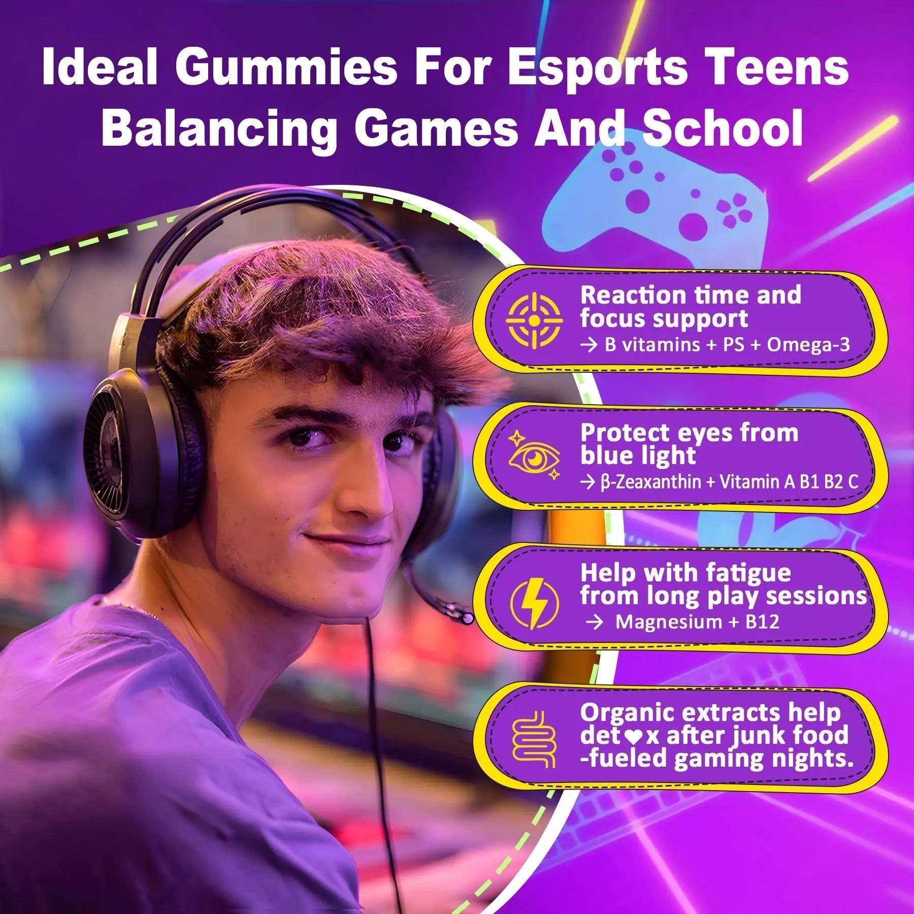 Nextdia Multivitamin Filled Gummies for Teen Boys Girls 12-17, 18, 19, Kids 10+ Multivitamin with Omega 3, Calcium + Magnesium + Zinc, Multi-Minerals NextdiaBuy Supplements Australia
