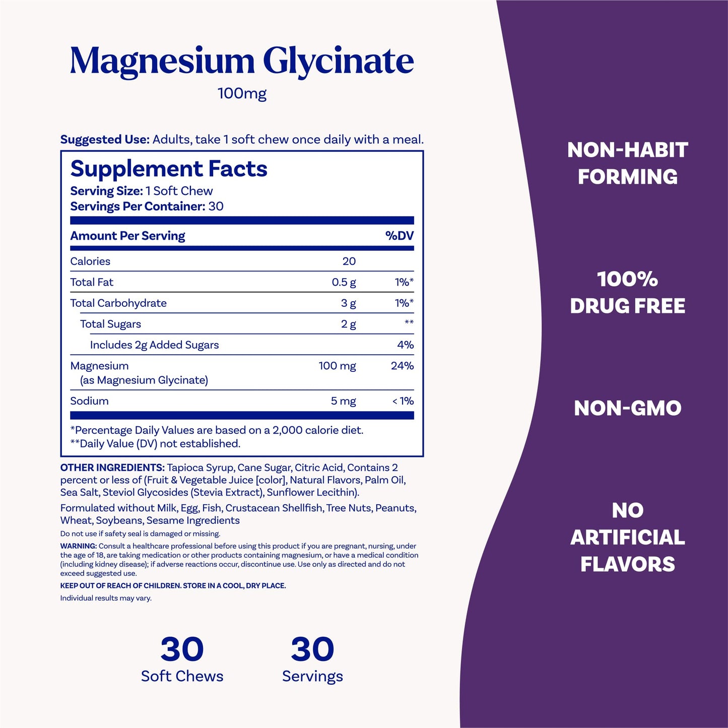 Natrol Magnesium Glycinate Supplements 100mg, Cherry Lemon Soft Chews for Healthy Sleep and Body, Magnesium Glycinate 100mg, Up to a 30 Day Supply NatrolBuy Supplements Australia