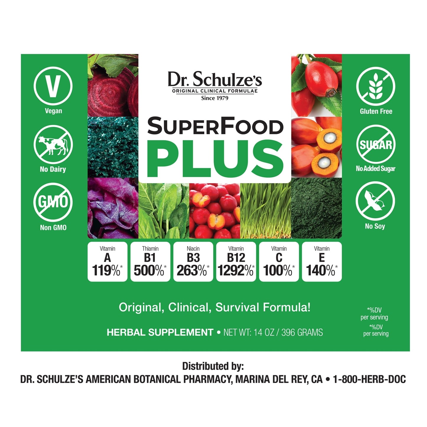 Dr. Schulze’s SuperFood Plus | Vitamin and Mineral Herbal Concentrate | Daily Nutrition Dr. Schulze'sBuy Supplements Australia