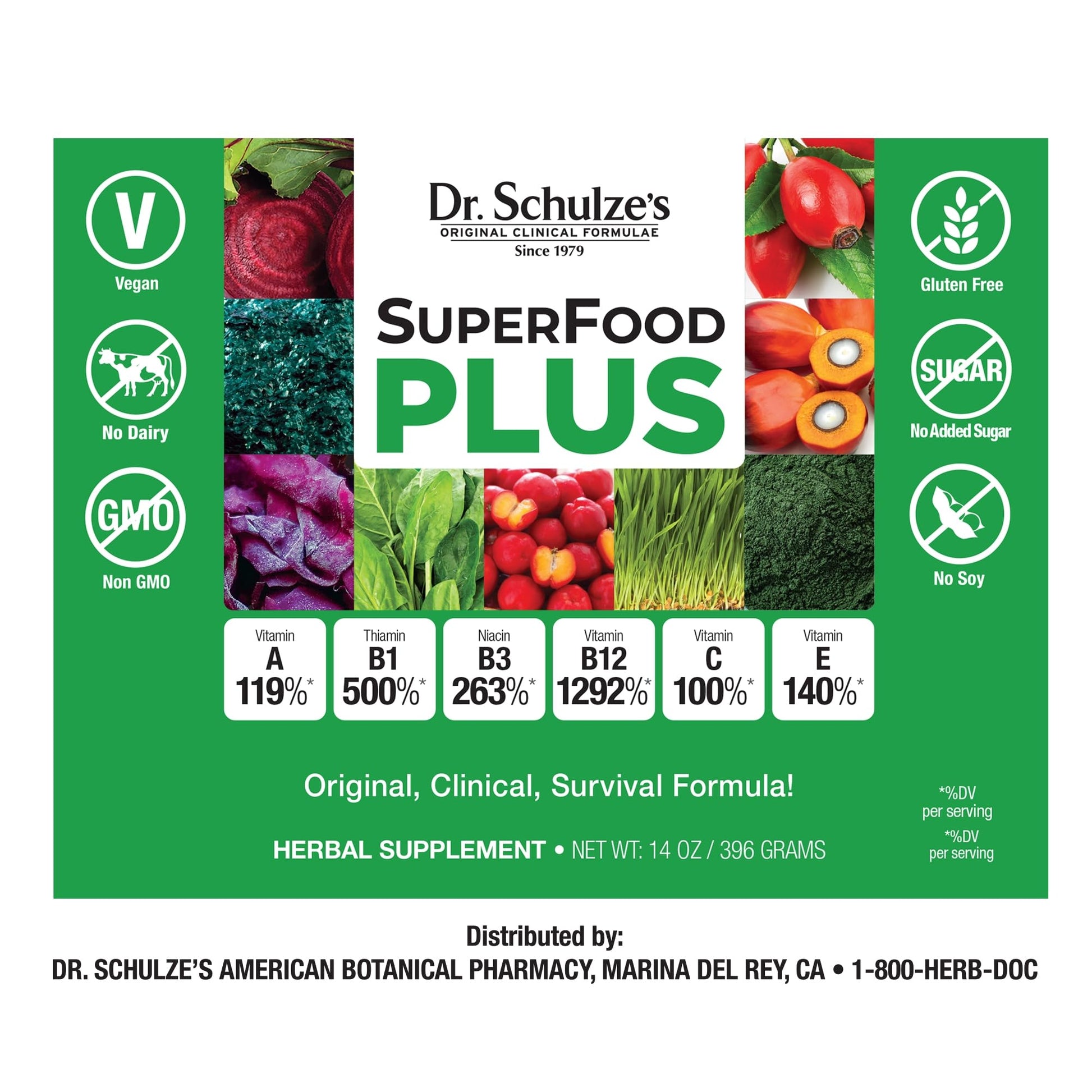 Dr. Schulze’s SuperFood Plus | Vitamin and Mineral Herbal Concentrate | Daily Nutrition Dr. Schulze'sBuy Supplements Australia