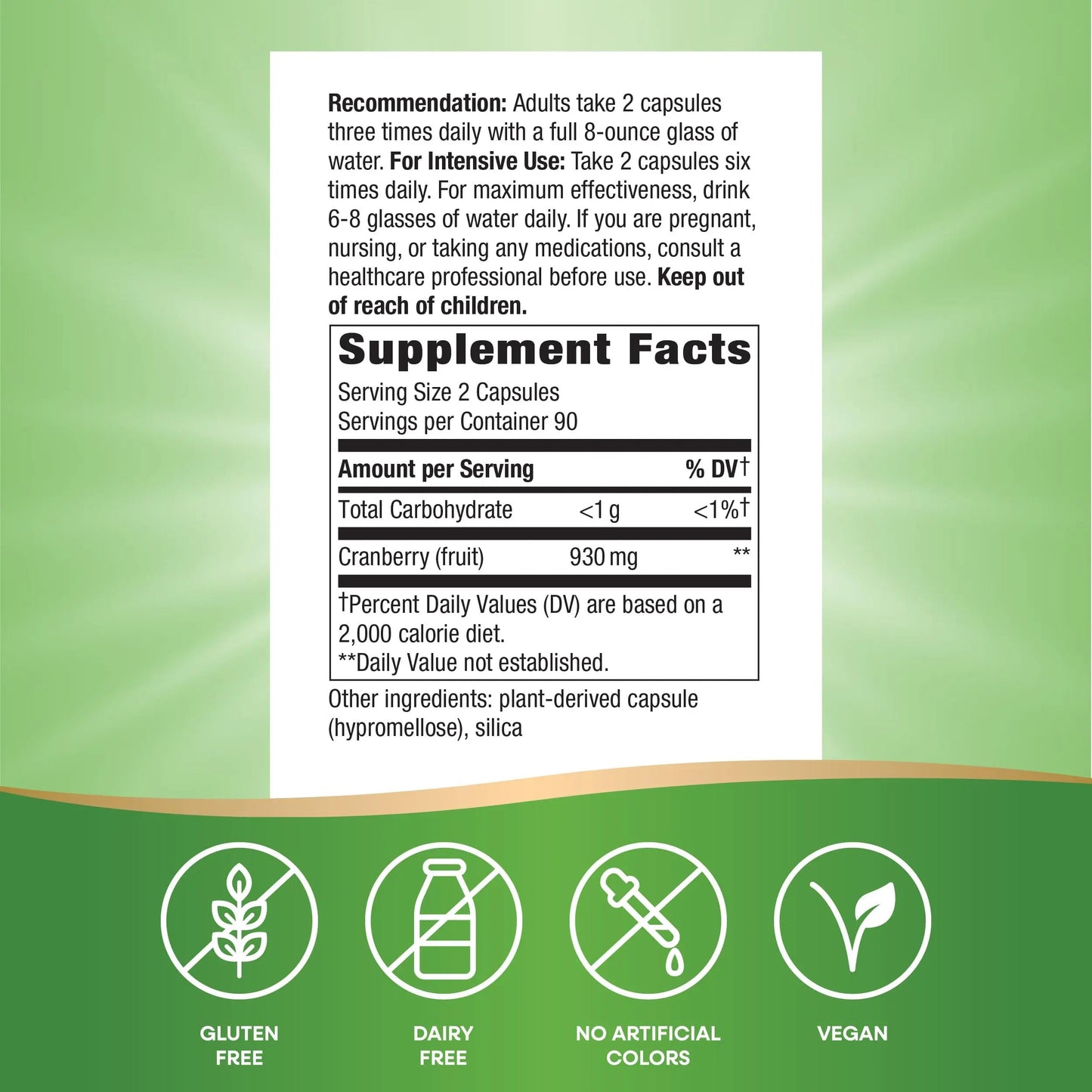 Nature's Way Cranberry Fruit, Cranberry Supplements, Supports Urinary Tract Health*, 930 mg per 2-Capsule Serving, 180 Capsules (Packaging May Vary) Nature's WayBuy Supplements Australia