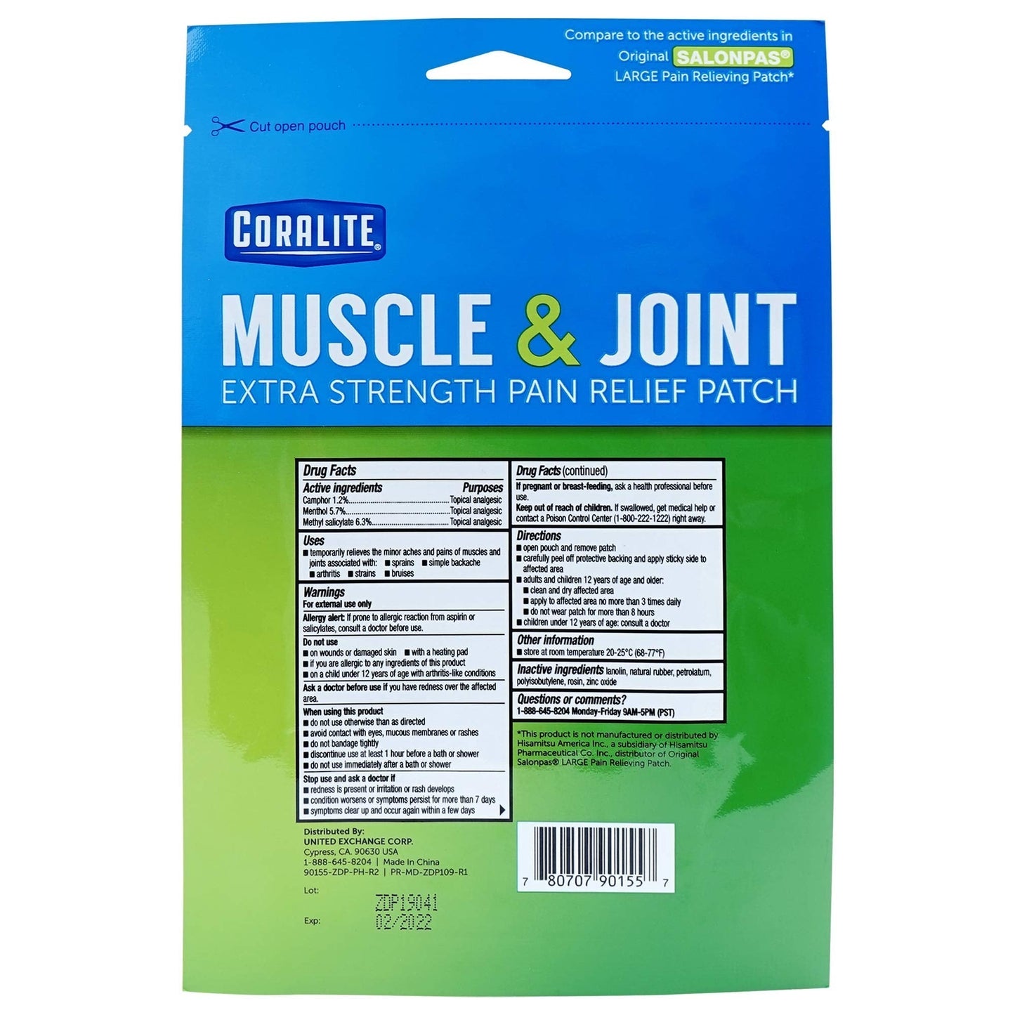 Coralite Pain Relieving Patch - Extra Strength Joint & Muscle Pain Relief Patches for Back Pain, Muscle Soreness and Joint Pain, 2 Patches Per Pack (24 Pack) CoraliteBuy Supplements Australia
