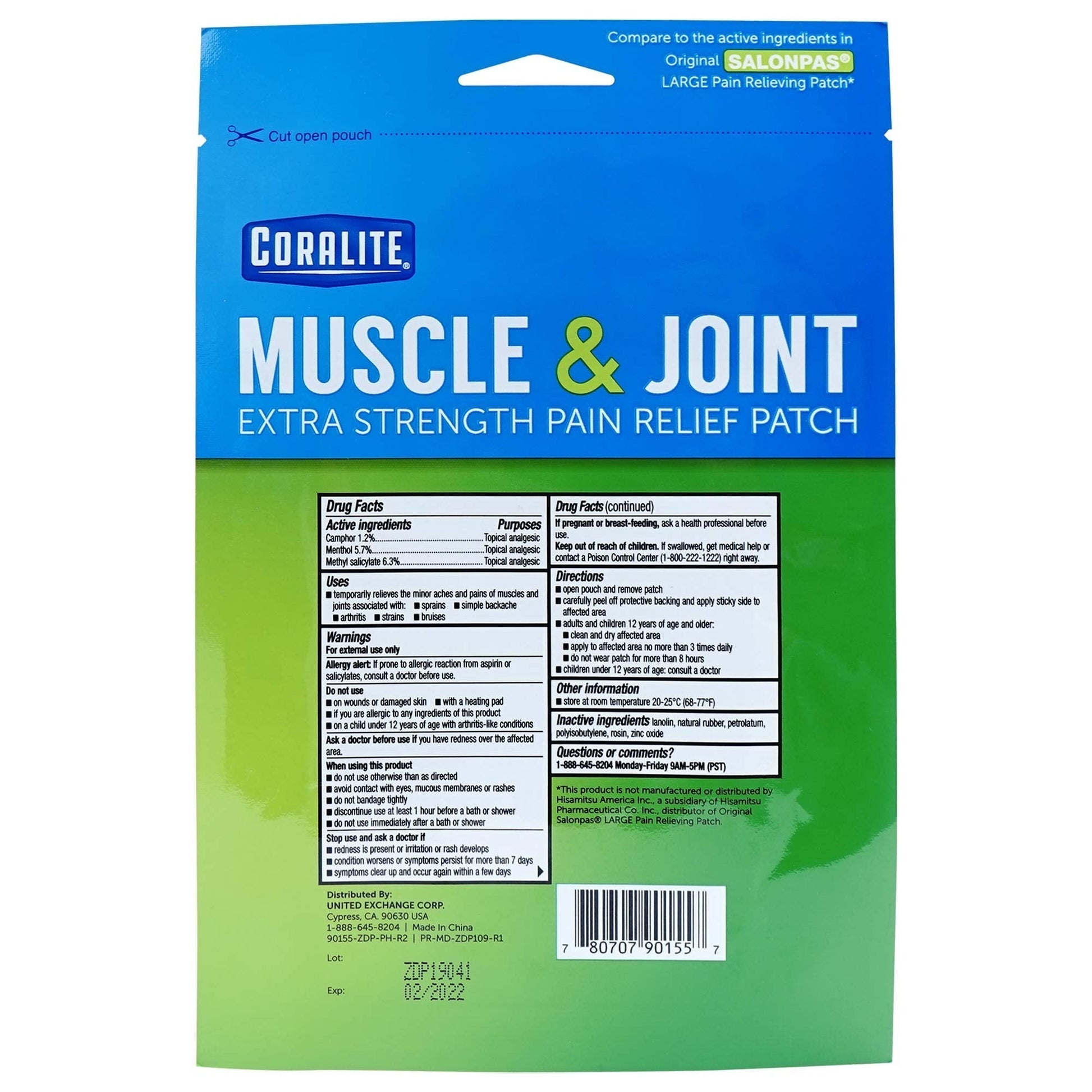 Coralite Pain Relieving Patch - Extra Strength Joint & Muscle Pain Relief Patches for Back Pain, Muscle Soreness and Joint Pain, 2 Patches Per Pack (24 Pack) CoraliteBuy Supplements Australia