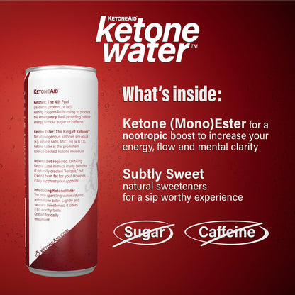 KetoneWater | Functional Sparkling Water w/Ketone Ester (3 Grams) | Black Cherry Flavor KetoneAidBuy Supplements Australia