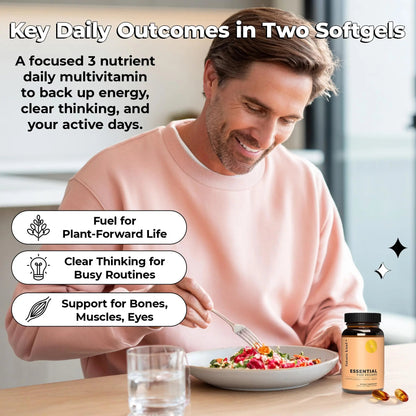 Future Kind 3 in 1 Daily Multivitamin - for Energy, Clarity, Active Wellness Support with B12, D3, and Algal Omega-3 - Essential Vegan Multivitamin for Women & Men Future KindBuy Supplements Australia