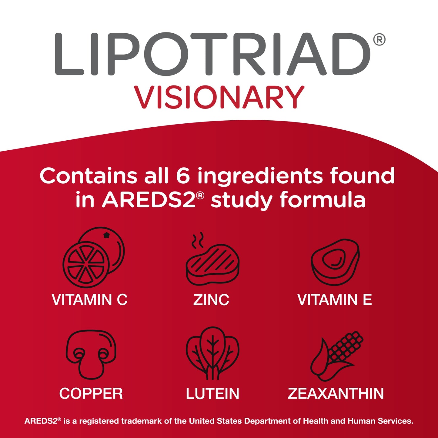 Lipotriad Visionary Eye Vitamins – 60 Capsules – Lutein and Zeaxanthin Supplements with Other AREDS 2® Ingredients to Support Eye Health LipotriadBuy Supplements Australia