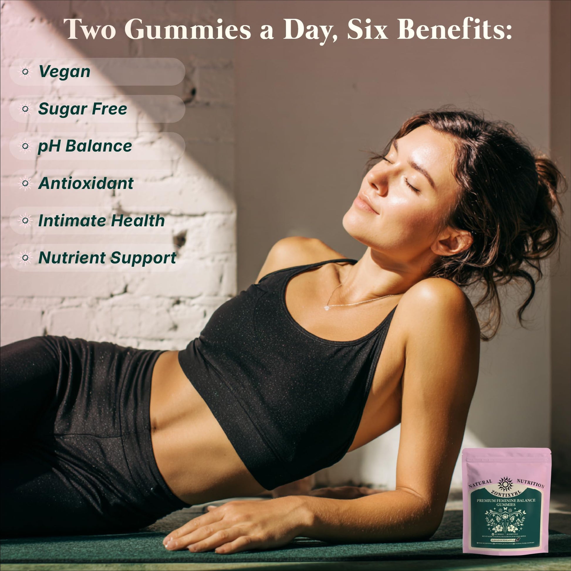 Zontixyrl Premium Feminine Balance Gummies Women - Pineapple Gummies for Women pH Probiotic and Immune Support Vegan Gluten Free 60 Gummies 30 Servings ZontixyrlBuy Supplements Australia