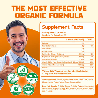 Magnesium Glycinate Gummies 1000mg - Sugar Free Magnesium Potassium Supplement with Vitamin D, B6, CoQ10 for Calm Mood & Sleep Support