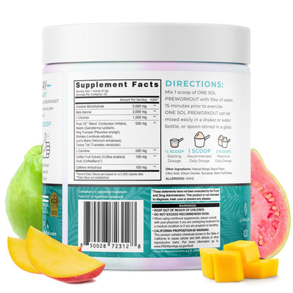 One Sol Pre-Workout for Women, Enhanced Pump & Focus, No Jitters Or Crash, Natural One SolBuy Supplements Australia