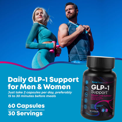 Xyro Research GLP-1 Support Weight Loss Supplement - Appetite Suppressant & Metabolism Booster to Support Natural Hunger Control Curb Cravings Burn Fat & Gut Wellness Xyro ResearchBuy Supplements Australia