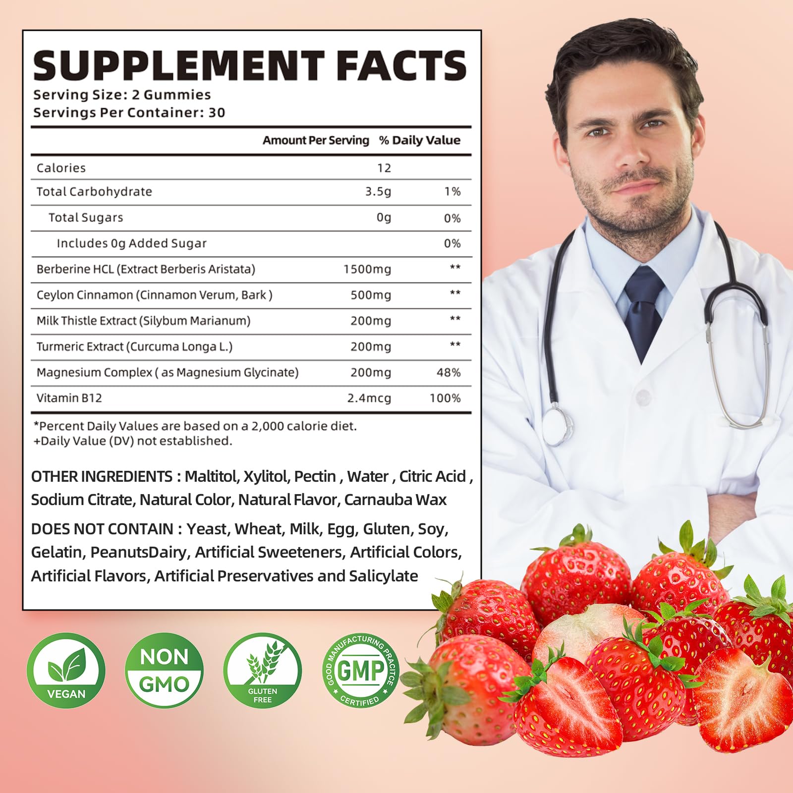 softbear Berberine with Ceylon Cinnamon Gummies-99% Purity Berberine HCL Supplements softbearBuy Supplements Australia