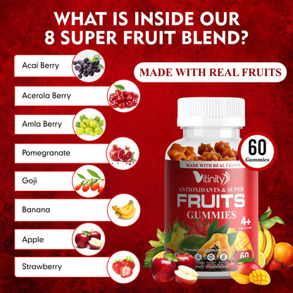 VITINITY Made with Real Super Fruits Delicious Gummy Supplement,Men,Women & Kids VITINITYBuy Supplements Australia