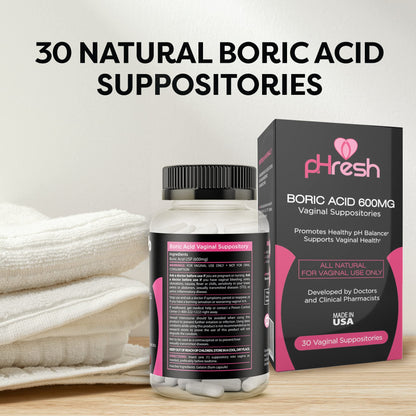 ACE NUTRITION pHresh Boric Acid Suppositories & Vaginal pH Test Strips Bundle ACE NUTRITIONBuy Supplements Australia