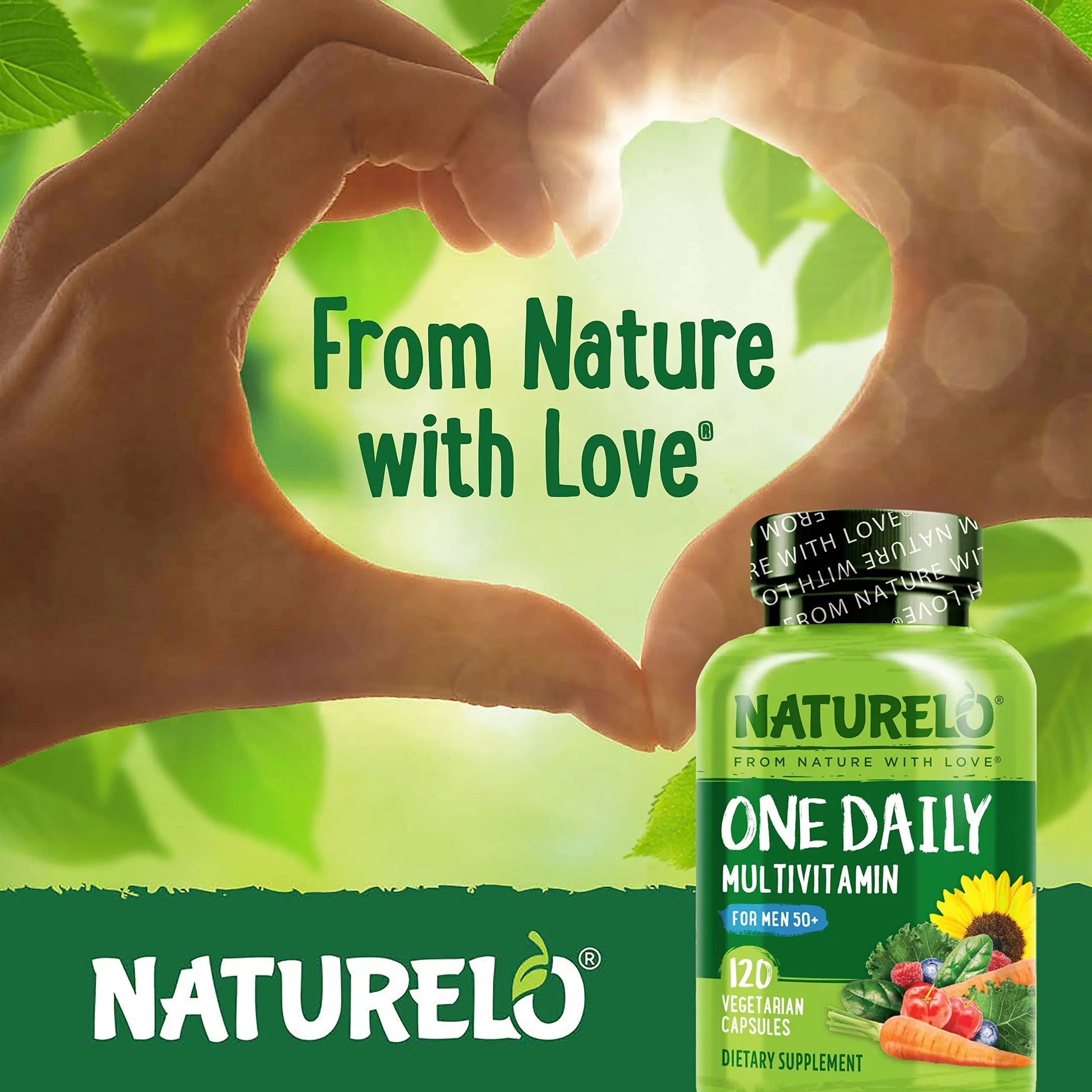 NATURELO Mens Multivitamins for Men 50+ - One Daily Multivitamin for Men with Vitamins, Minerals & Organic Whole Foods, Boost Energy & Health, NATURELOBuy Supplements Australia
