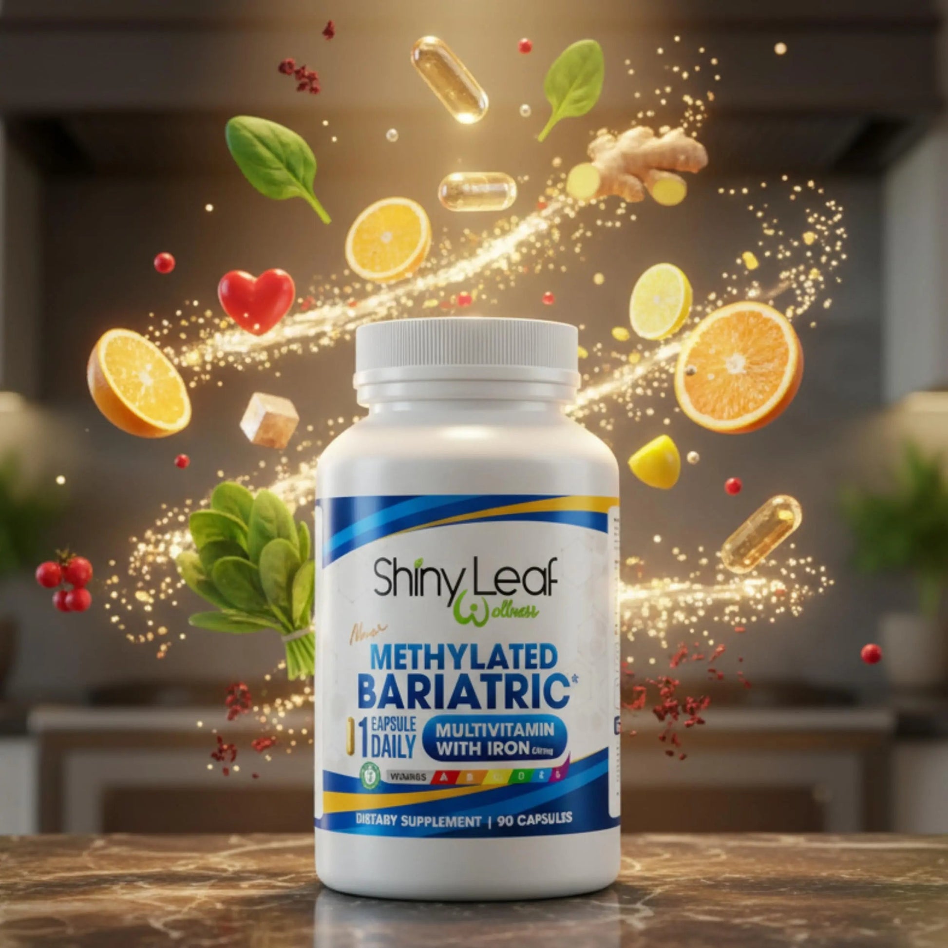 Shiny Leaf Methylated Bariatric Multivitamin with Iron 45mg – Once Daily Capsule, Made in USA, ASMBS Compliant Bariatric Vitamins Shiny LeafBuy Supplements Australia