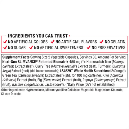 FORCE FACTOR ProbioSlim with Next-Gen SLIMVANCE Thermogenic + Probiotic Fat Burner Force FactorBuy Supplements Australia