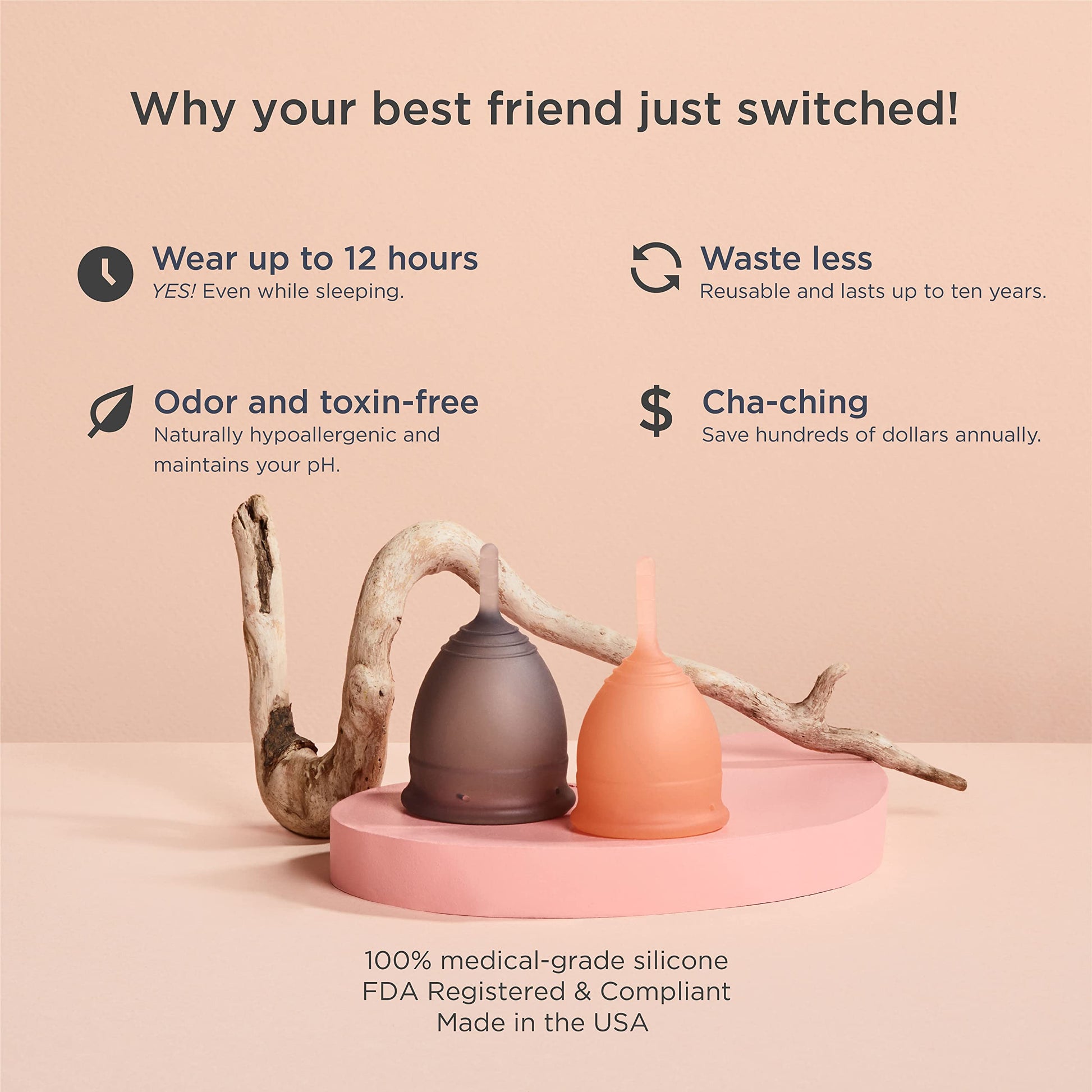 Saalt Soft Menstrual Cup - Best Sensitive Reusable Period Cup - Wear for 12 Hours - Tampon and Pad saaltBuy Supplements Australia