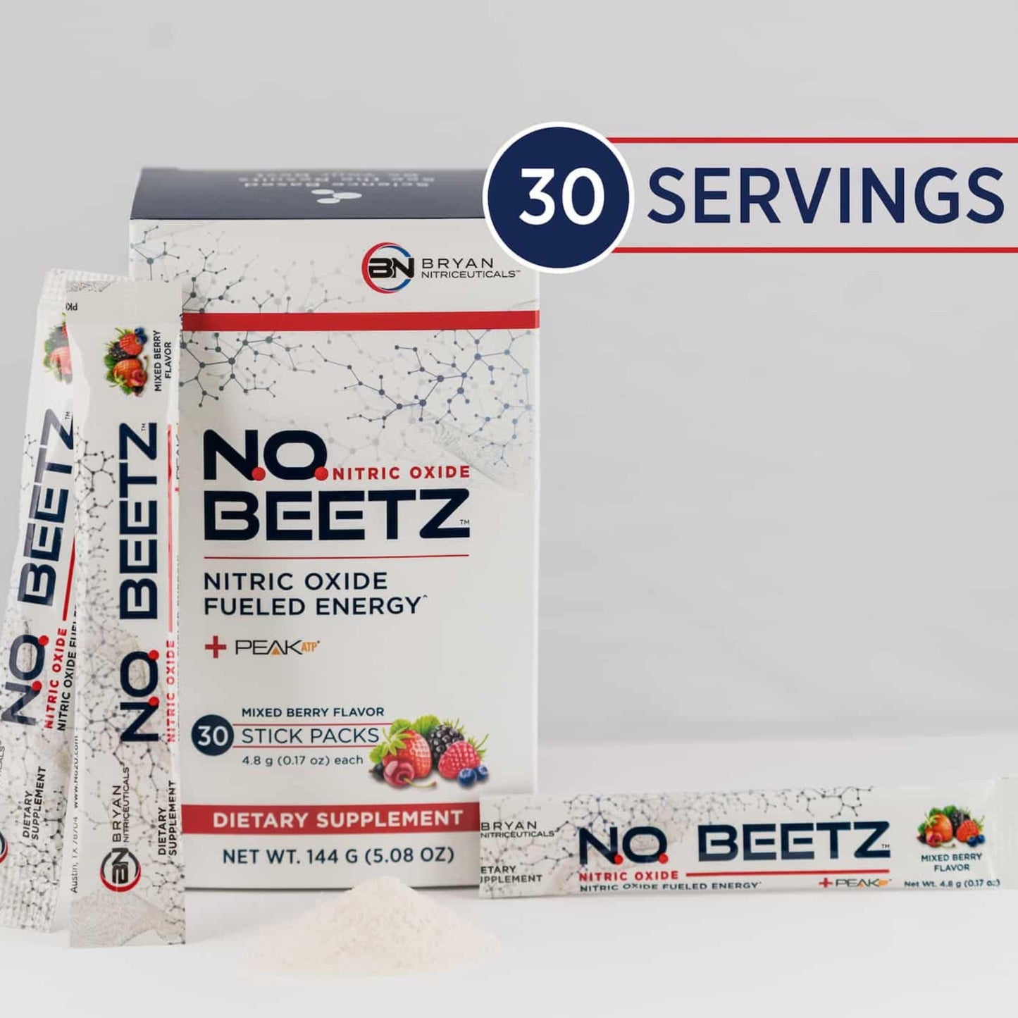 Bryan Nitriceuticals N.O. Beetz Nitric Oxide Fueled Energy Boost Supplement, Hydration & Cellular Energy Production Enhancer, Blend of Vitamins and Minerals (30 Servings) Bryan NitriceuticalsBuy Supplements Australia