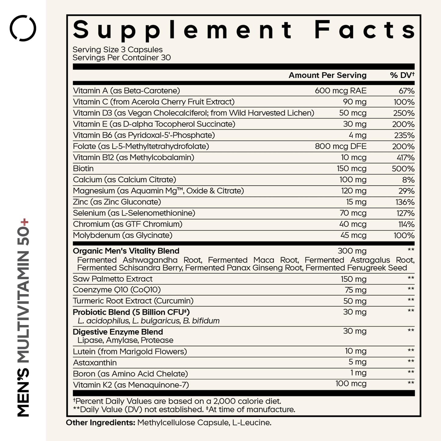 Codeage Men's Multivitamin 50+ Supplement - Essential Vitamins for Men Over 50 Years Old, Minerals, CoQ10, Turmeric, Saw Palmetto, Maca, Panax Ginseng, Probiotics & Botanicals - Non-GMO - 90 Capsules CodeageBuy Supplements Australia