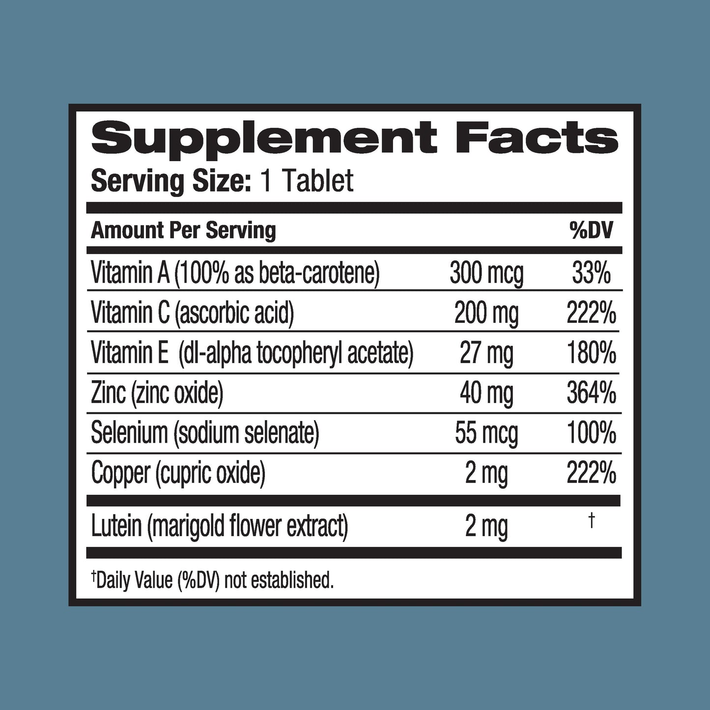 Ocuvite Eye Vitamin & Mineral Supplement, Lutein & Antioxidant Vitamins A, C, E, Zinc for Eye Health, Vitamins for Eyes, 120 Tablets (Pack of 2) OcuviteBuy Supplements Australia