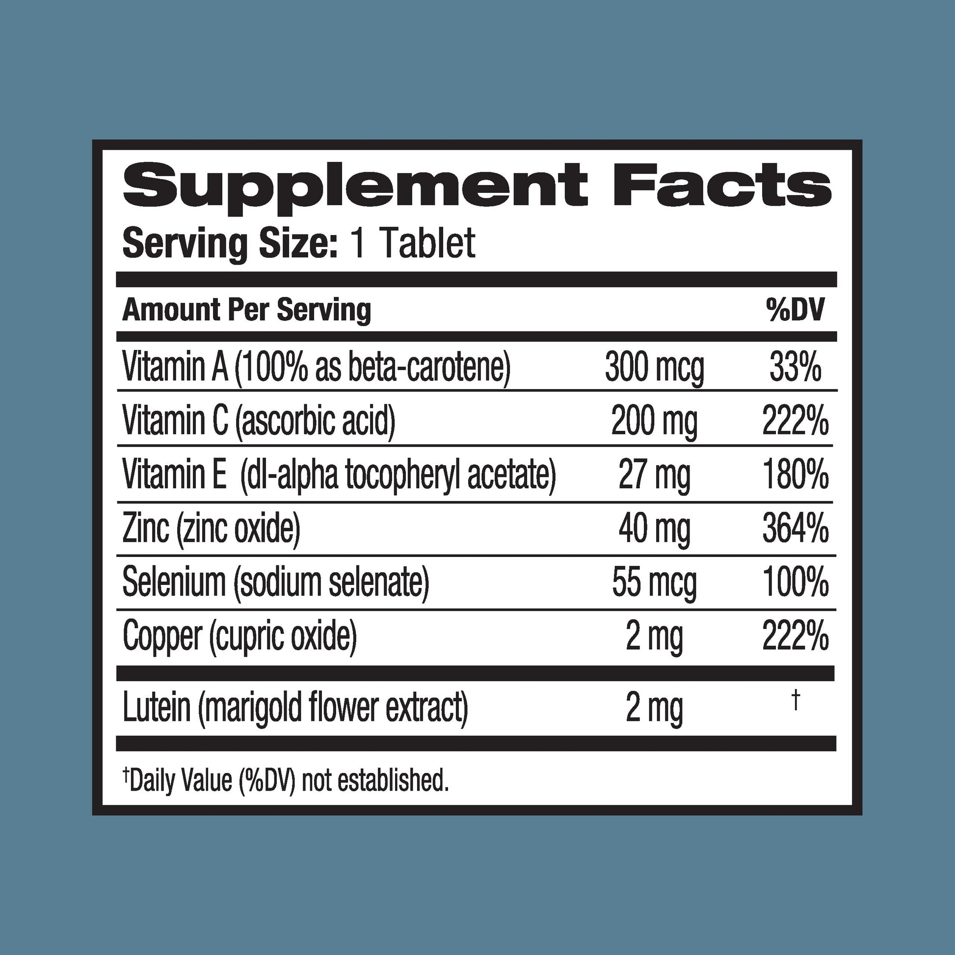 Ocuvite Eye Vitamin & Mineral Supplement, Lutein & Antioxidant Vitamins A, C, E, Zinc for Eye Health, Vitamins for Eyes, 120 Tablets (Pack of 2) OcuviteBuy Supplements Australia