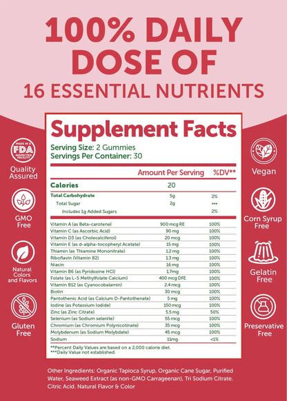 Lunakai Prenatal Vitamin and Women's Multivitamin Gummies Bundle - Pregnancy Multivitamin Gummy with Iron & Folic Acid LunakaiBuy Supplements Australia