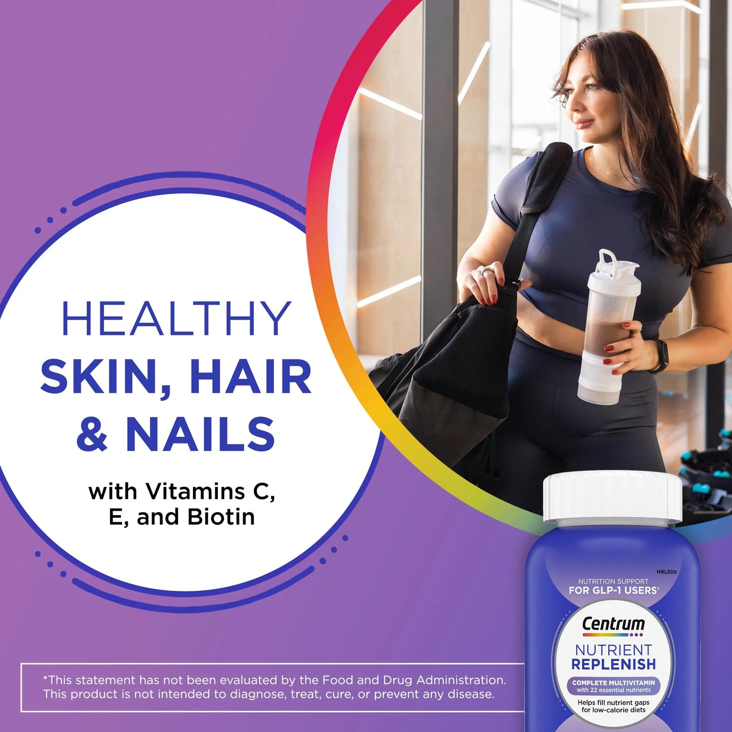 Centrum Nutrient Replenish GLP-1 Nutrition Support Multivitamin for Whole Body Health and Appearance - 180 Tablets, 6 Month Supply CentrumBuy Supplements Australia