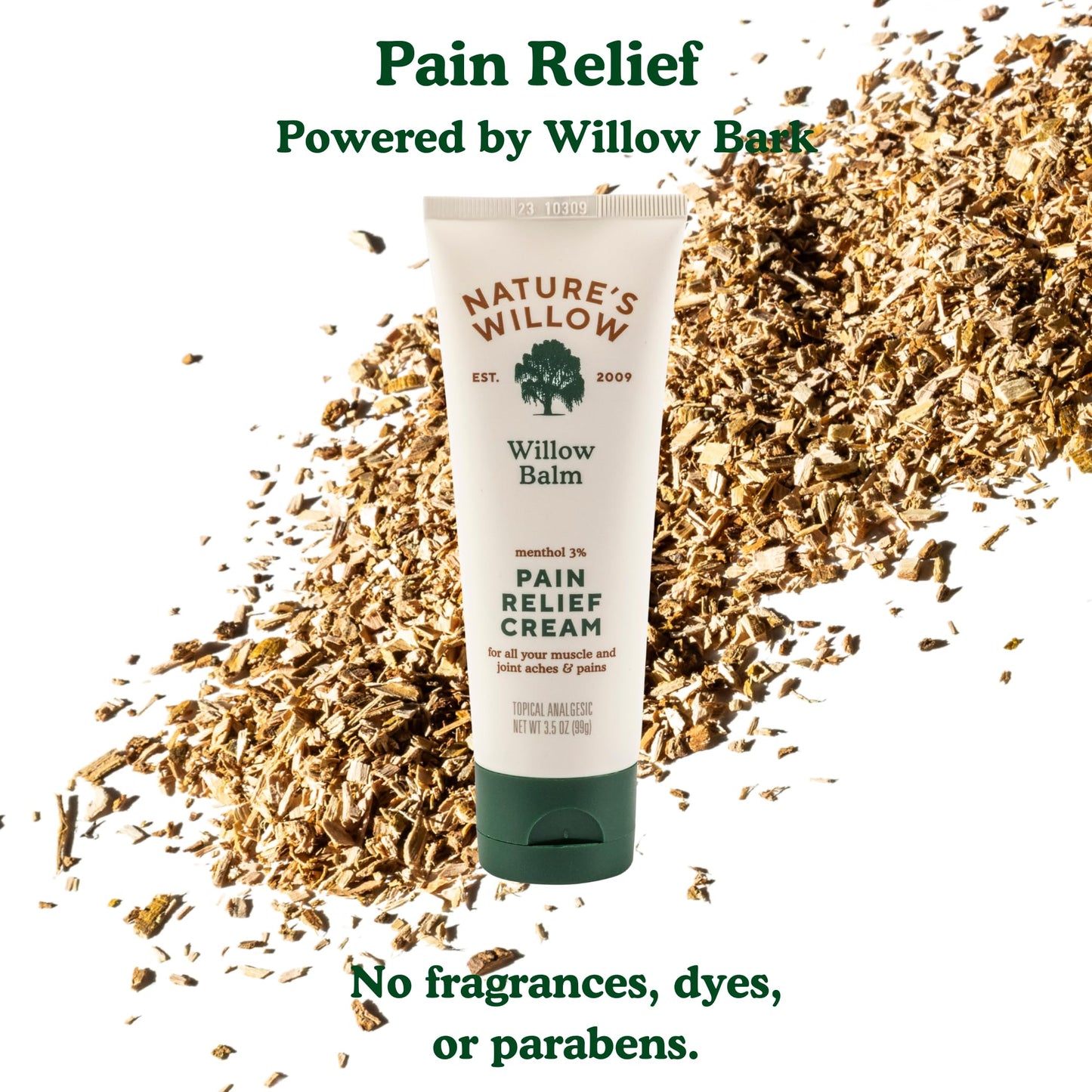 Nature's Willow Willow Balm Natural Pain Relief Cream for Muscles & Joints | Fast-Acting with Willow Bark & Menthol | Free from Artificial Fragrances & Dyes | 1-Pack | 3.5 fl oz Nature's WillowBuy Supplements Australia