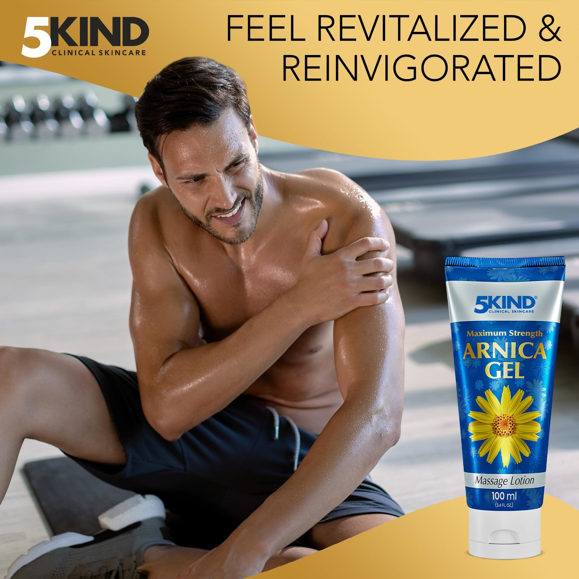 5kind Maximum Strength Arnica Bruise Gel 3.4 Fl Oz - Arnica Gel for Bruising and Swelling - Arnica Montana Gel with High Concentration Extract - Non-Greasy Formula 5kind clinical skincareBuy Supplements Australia