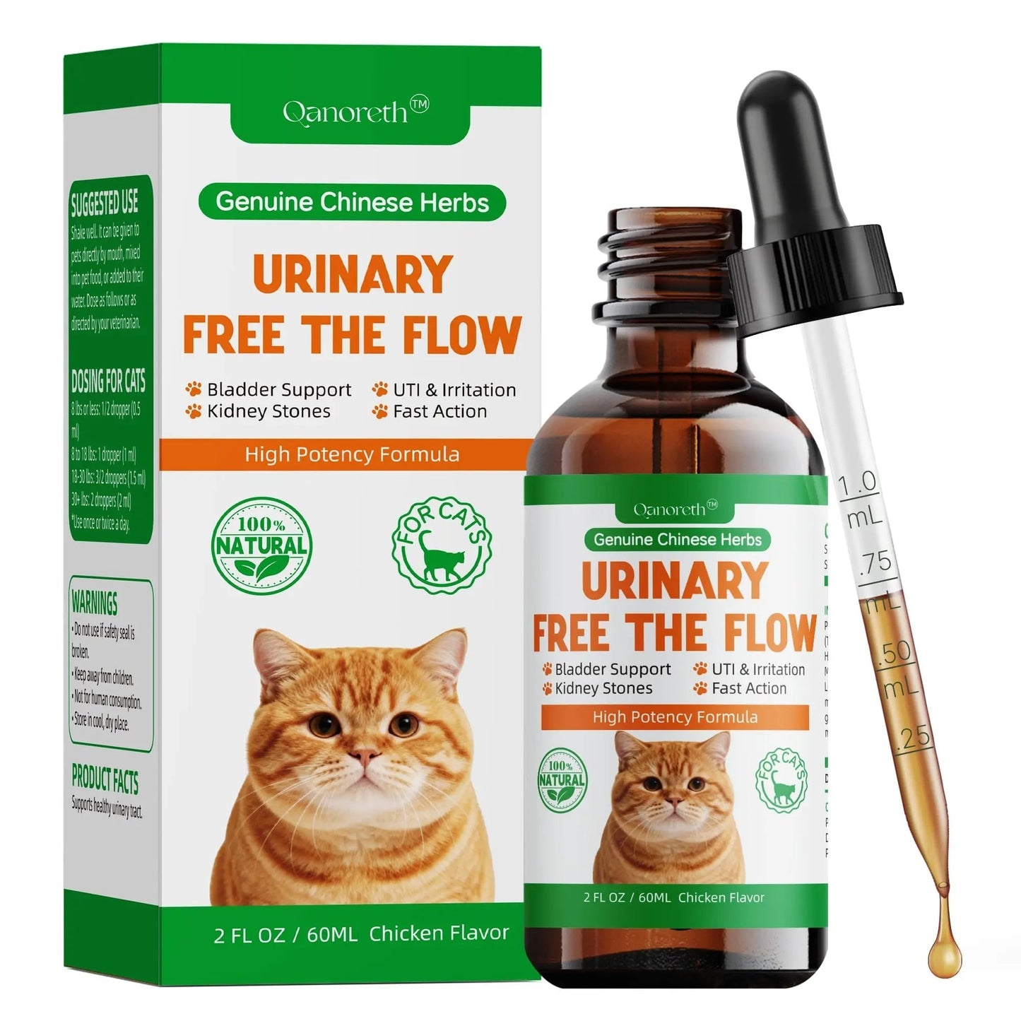Cat Bladder Remedy for Stones & Crystals, Kidney StonesDissolver forCat- Urinary Free The Flow - Cat Urinary Tract Infection Treatment for Stones, Herbal CatUTI Remedy for Stone Relief & Prevention QanorethBuy Supplements Australia