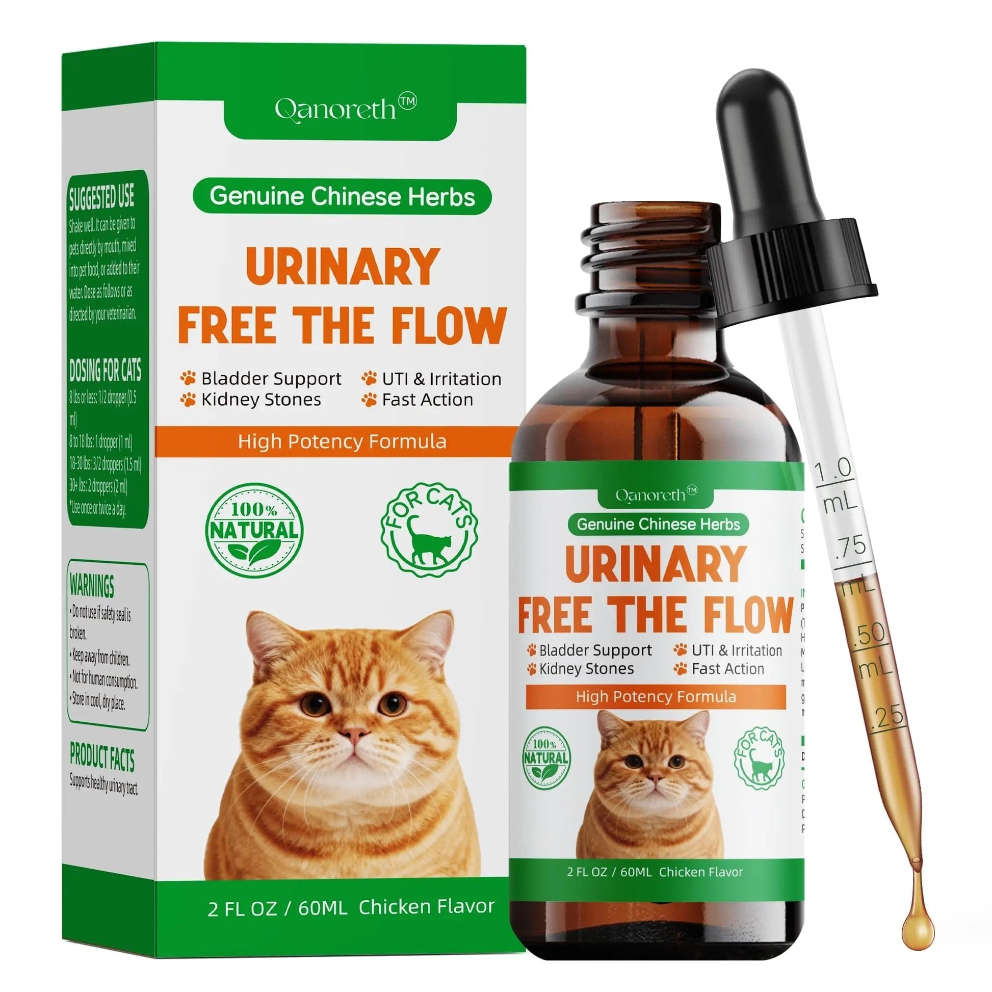 Cat Bladder Remedy for Stones & Crystals, Kidney StonesDissolver forCat- Urinary Free The Flow - Cat Urinary Tract Infection Treatment for Stones, Herbal CatUTI Remedy for Stone Relief & Prevention QanorethBuy Supplements Australia