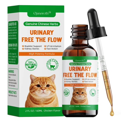 Cat Bladder Remedy for Stones & Crystals, Kidney StonesDissolver forCat- Urinary Free The Flow - Cat Urinary Tract Infection Treatment for Stones, Herbal CatUTI Remedy for Stone Relief & Prevention QanorethBuy Supplements Australia