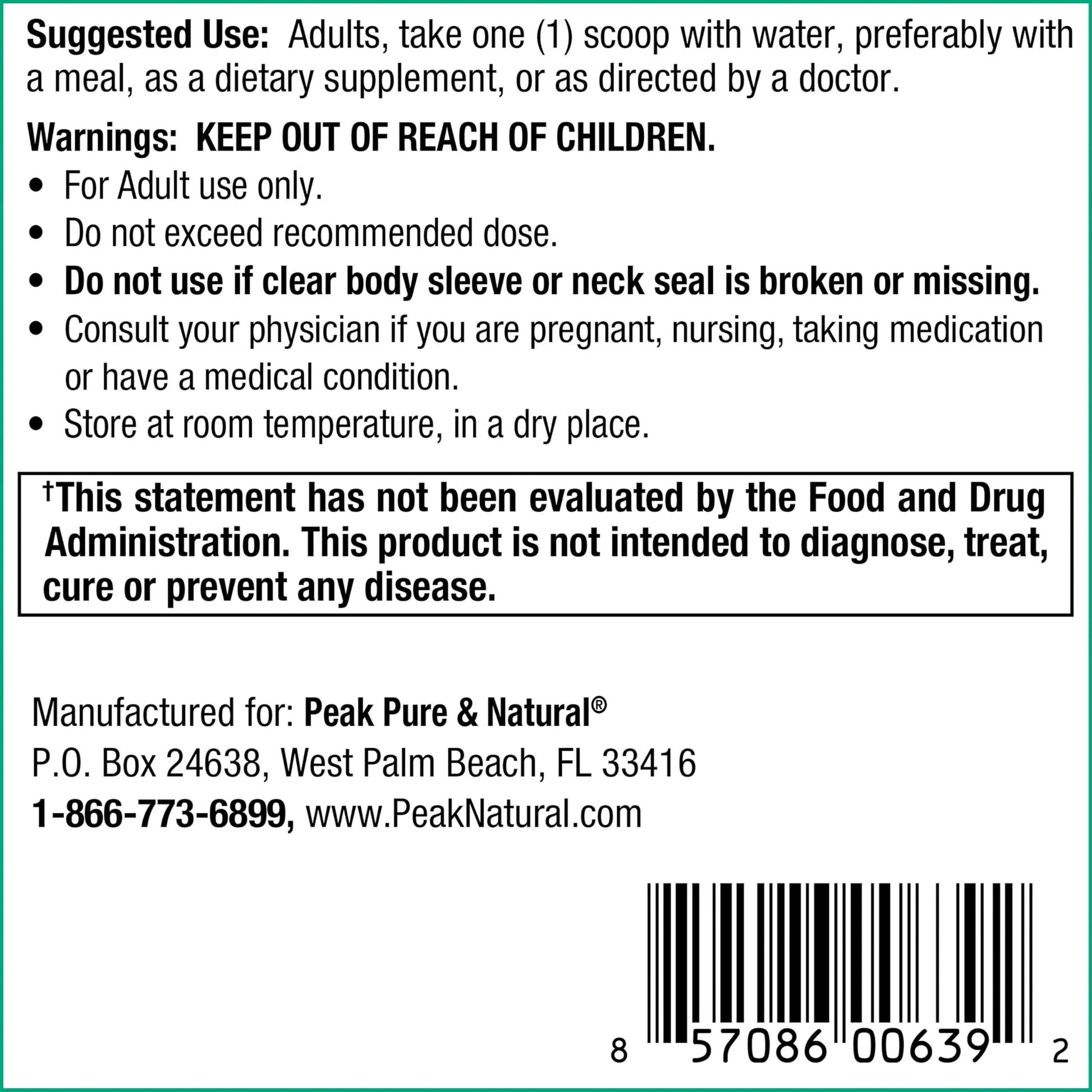 Peak Urinary Tract Supplement Powder - Cranberry and D-Mannose Powder with Juniper Berries and Probiotics for Urinary Tract Health, Ph Balance, UTI Defense - Vegan, Gluten Free (30 Day Supply) Peak Pure & NaturalBuy Supplements Australia