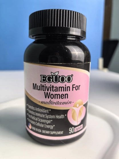 EGUOO Women’s Multivitamin 90 Capsules - Vitamin C, E, Biotin & Folic Acid for Energy, Immune Support, Brain, Heart, Eye & Bone Health EGUOOBuy Supplements Australia