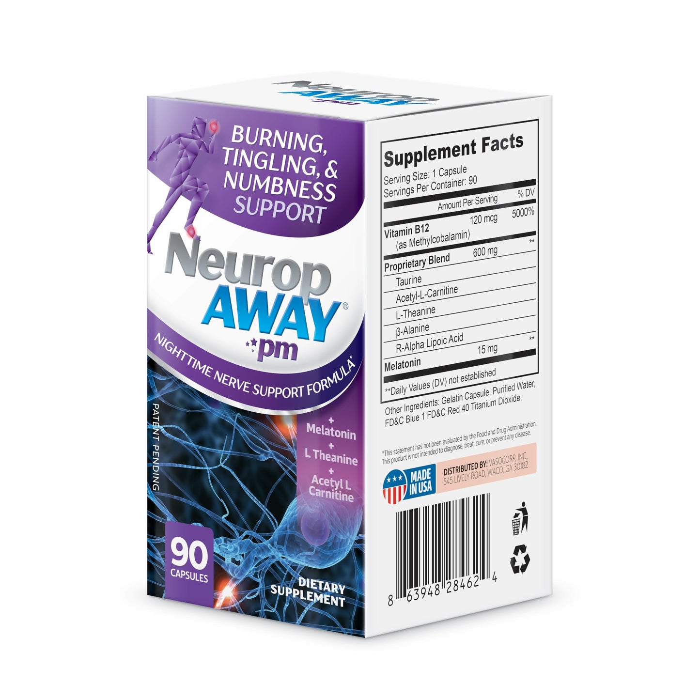 NeuropAWAY Nerve Support PM | 90 Capsules NeuropAWAYBuy Supplements Australia