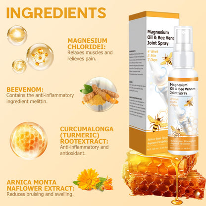 Loicwoo Magnesium Oil & Bee Venom Joint Spray, Magnesium Spray, Magnesium Joint Sprays for Relax Muscle Joints, Bee Venom Sprays for Back, Knee, Hands, Neck (1 PCS,100ML) LoicwooBuy Supplements Australia