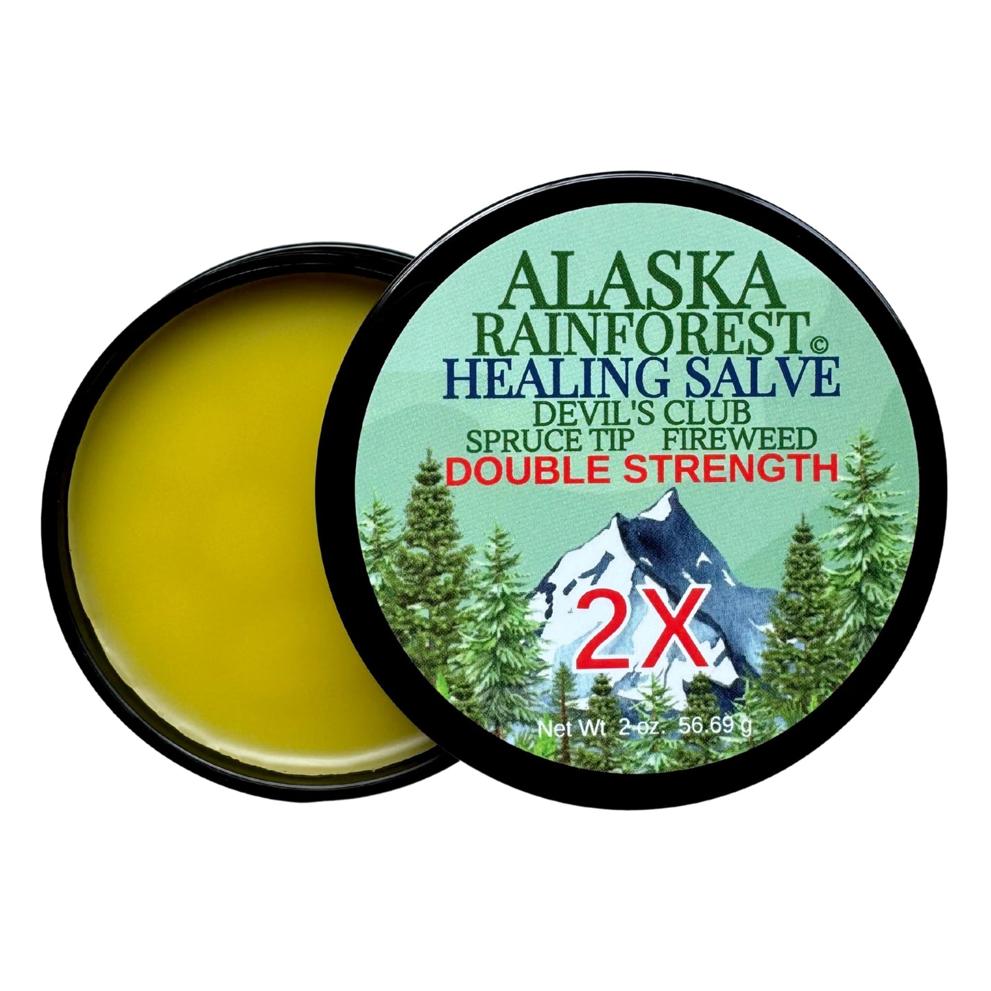 Snowy Summit Alaska Rainforest 2X Salve - Salve for Dry Skin & Joint Relief - Natural Super Salve for Soothing Skin with Gentle Aroma - Body & Hand Salve - Muscle Rub with Alaskan Devil’s Club Oil Snowy SummitBuy Supplements Australia