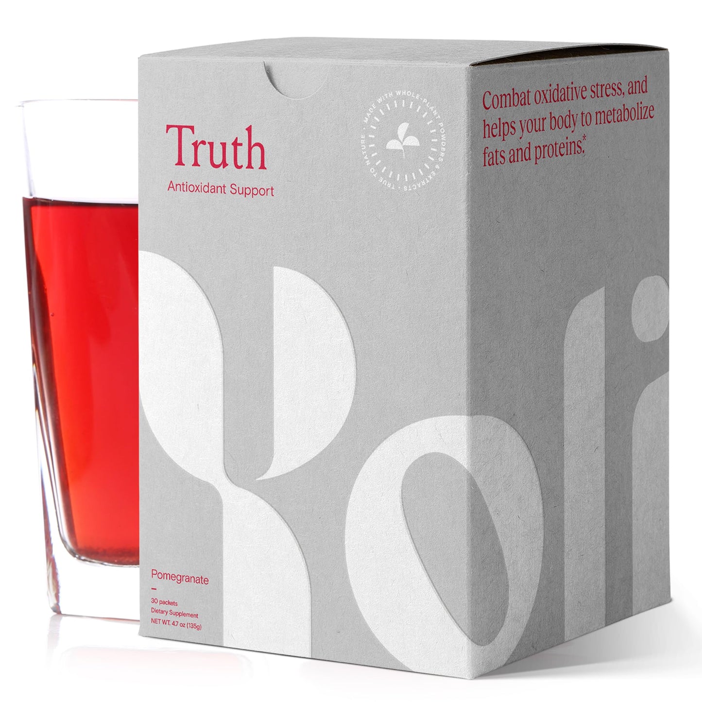 Yoli® Truth Antioxidant and Immune Support Supplement with Vitamin C, Botanicals, Superfruits, and Minerals - Pomegranate, 30 Packets YoliBuy Supplements Australia