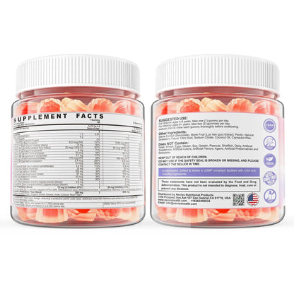 Kids Multivitamin Gummies + Calcium, Probiotics, Vitamin D3, C, Methylated B12 & Methylfolate, B6, A, K2, E, Zinc NEVISSBuy Supplements Australia