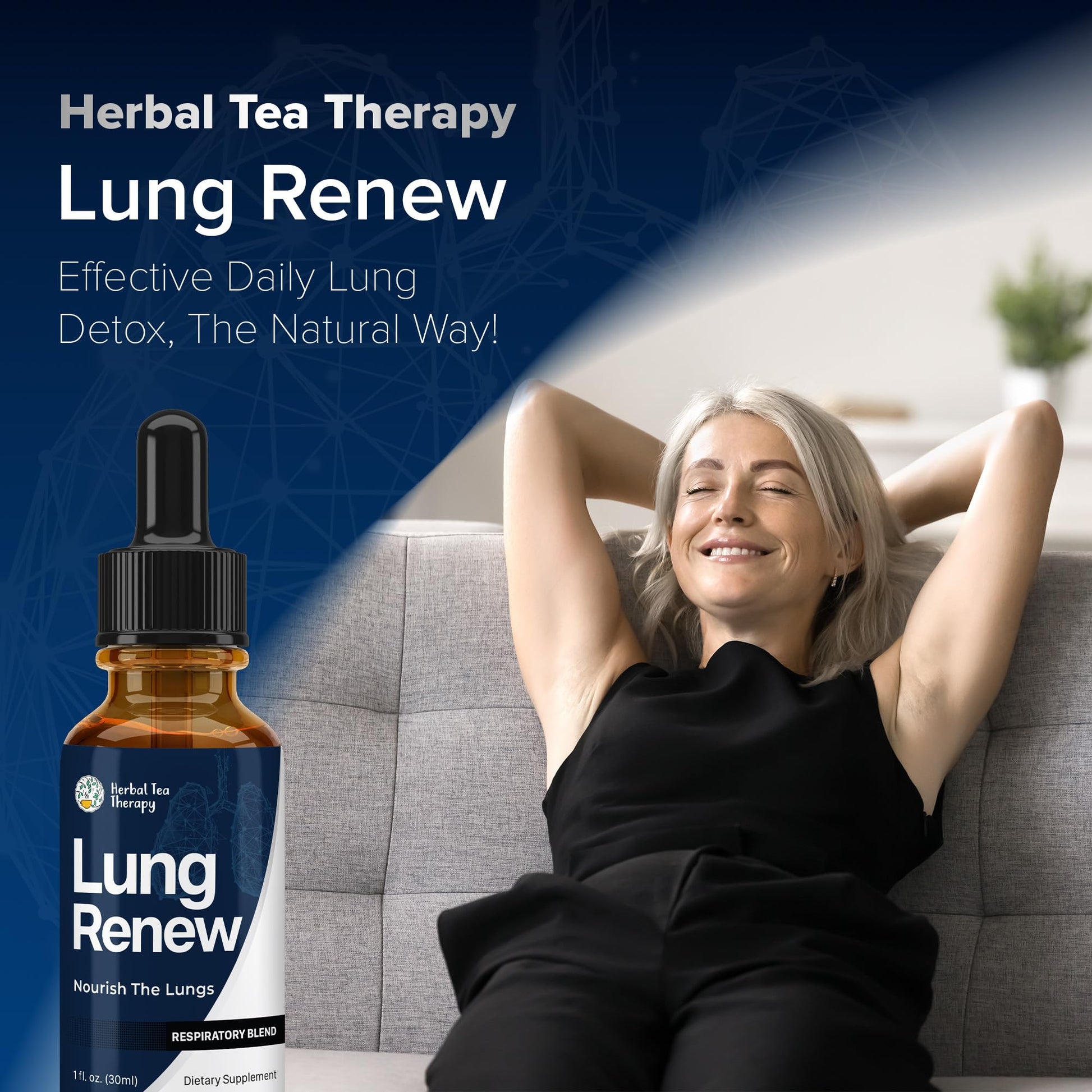 Herbal Tea Therapy Lung Renew Mullein Drops for Lungs (1 fl. oz.): Peppermint, Thyme, & Mullein Leaf Extract for Lungs Detox & Daily Respiratory Comfort - GMO-Free & Made in USA Herbal Tea TherapyBuy Supplements Australia