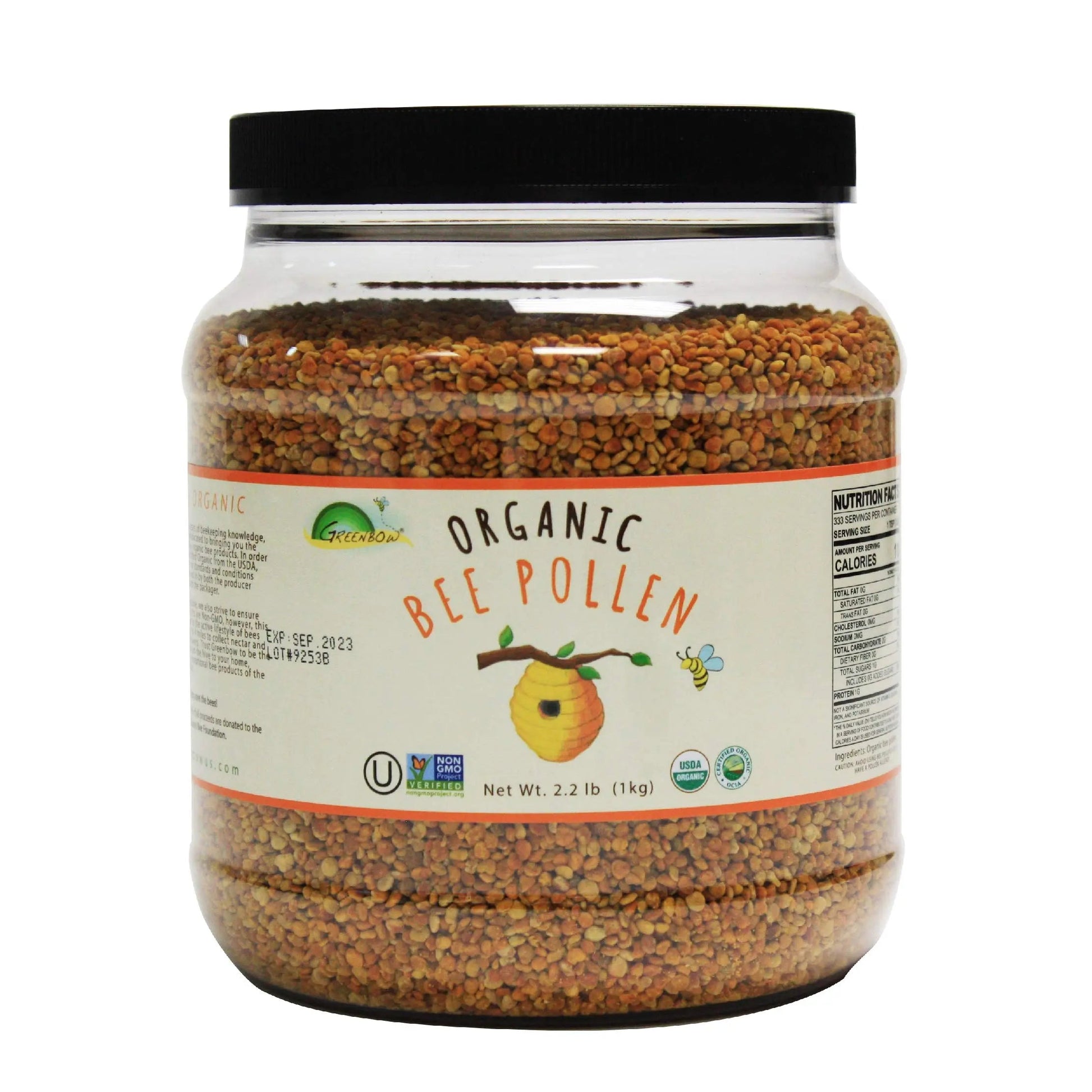 Greenbow Organic Bee Pollen - 100% USDA Certified Organic, Non-GMO, Halal, Kosher Certified, Pure & Natural Bee Pollen GreenbowBuy Supplements Australia