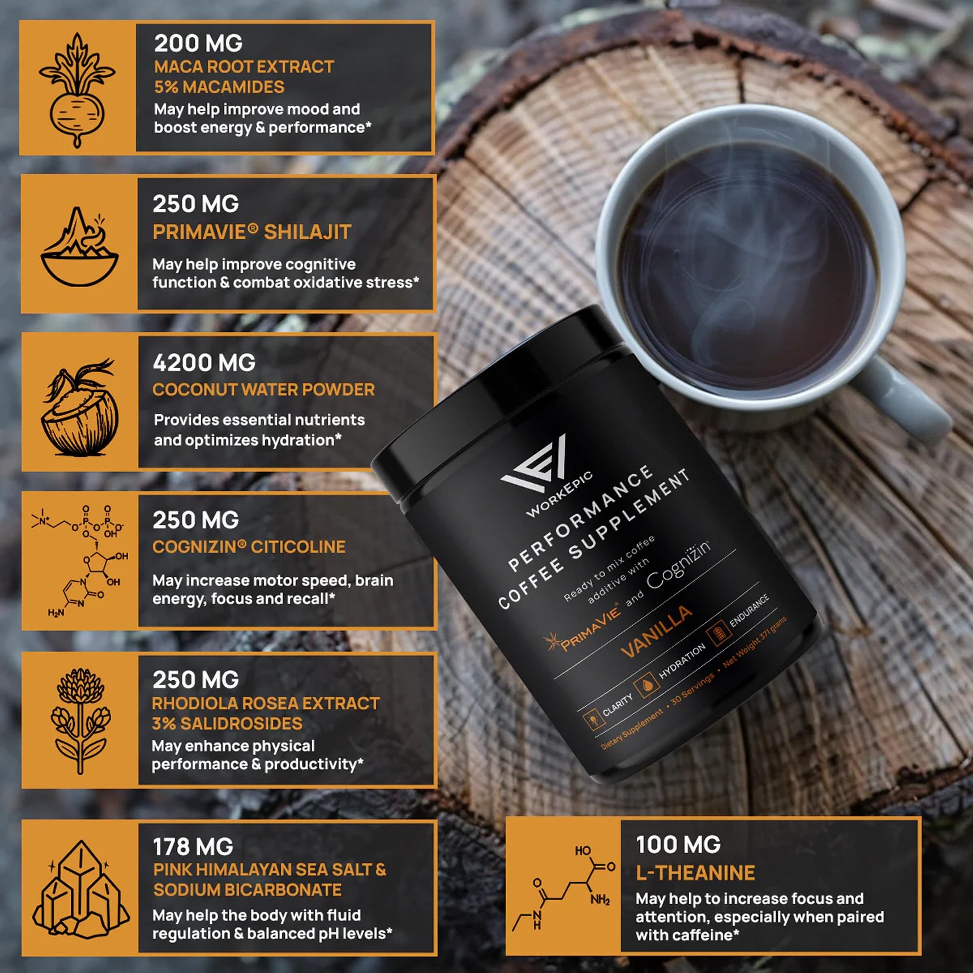 WorkEpic Performance Coffee Supplement WorkEpicBuy Supplements Australia