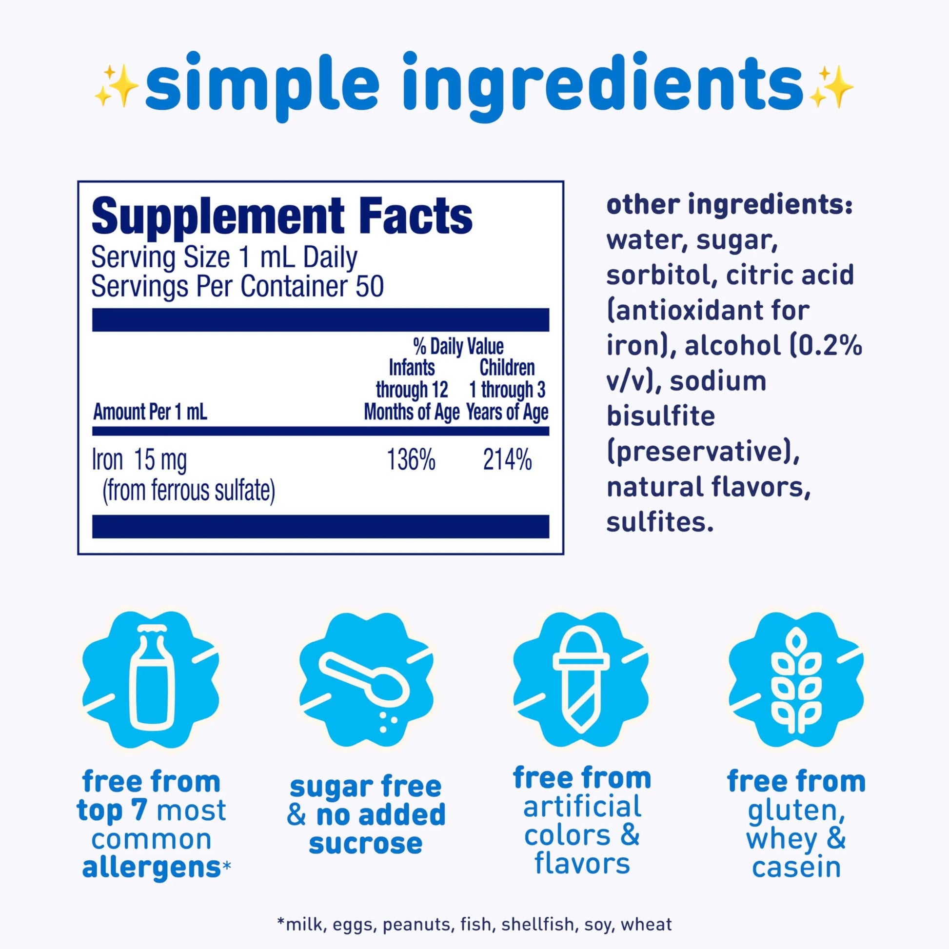 Enfamil Poly-Vi-Sol and Fer-in-Sol Iron Liquid Drop Multivitamin Supplements for Infants and Toddlers, 2x50 mL Dropper Bottle Enfamil Prenatals & Baby VitaminsBuy Supplements Australia