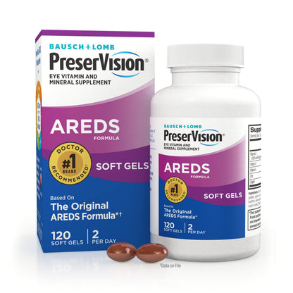 PreserVision AREDS Eye Vitamins, #1 Eye Doctor Recommended Brand, Multivitamin with Copper, Vitamin A, C & E, Zinc Supplements, 120 Softgels PreserVisionBuy Supplements Australia